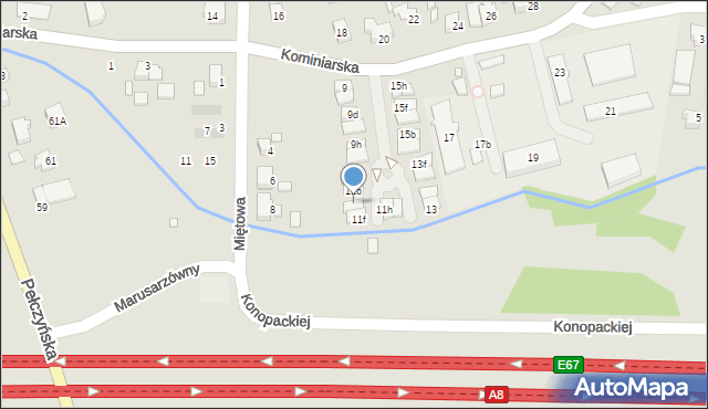 Wrocław, Kominiarska, 11e, mapa Wrocławia