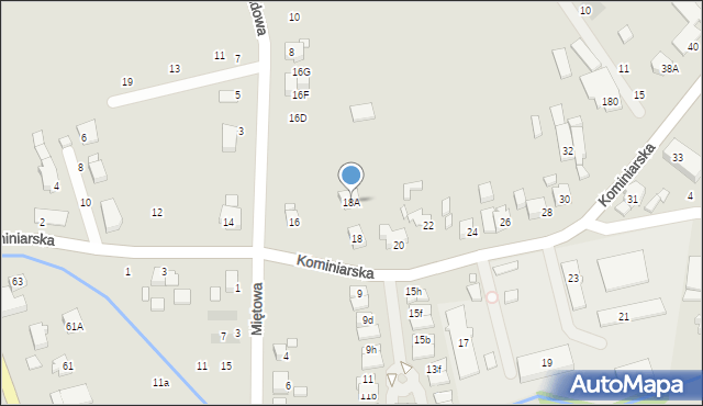 Wrocław, Kominiarska, 18A, mapa Wrocławia