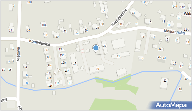 Wrocław, Kominiarska, 19r, mapa Wrocławia