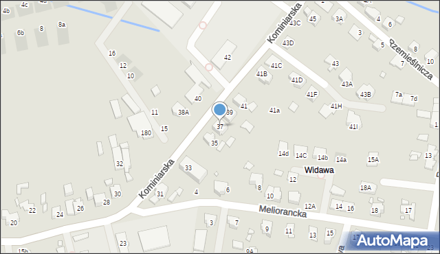 Wrocław, Kominiarska, 37, mapa Wrocławia