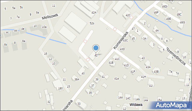 Wrocław, Kominiarska, 42, mapa Wrocławia