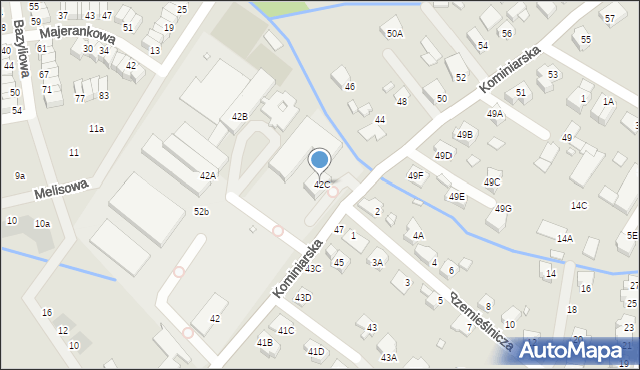 Wrocław, Kominiarska, 42C, mapa Wrocławia