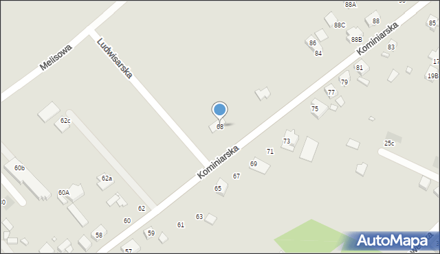 Wrocław, Kominiarska, 68, mapa Wrocławia
