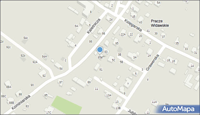 Wrocław, Kominiarska, 93a, mapa Wrocławia