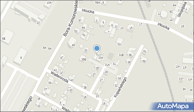 Wrocław, Konrada Wallenroda, 33B, mapa Wrocławia