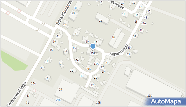 Wrocław, Kopańskiego Stanisława, gen., 15A, mapa Wrocławia