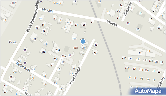 Wrocław, Kopańskiego Stanisława, gen., 38, mapa Wrocławia