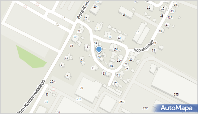 Wrocław, Kopańskiego Stanisława, gen., 7A, mapa Wrocławia