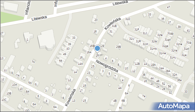 Wrocław, Kowieńska, 27, mapa Wrocławia