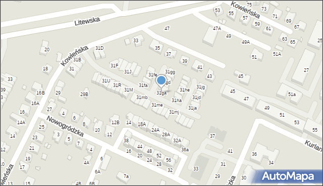Wrocław, Kowieńska, 31ga, mapa Wrocławia