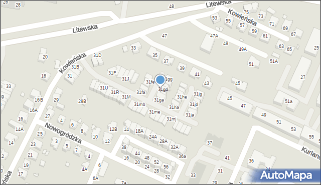 Wrocław, Kowieńska, 31gc, mapa Wrocławia