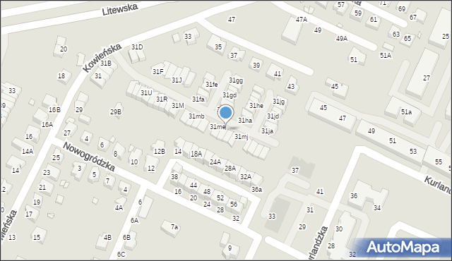 Wrocław, Kowieńska, 31mg, mapa Wrocławia
