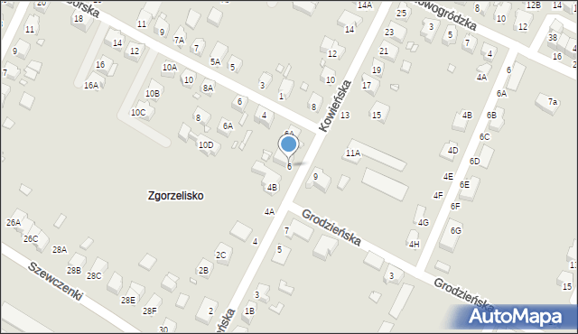 Wrocław, Kowieńska, 6, mapa Wrocławia