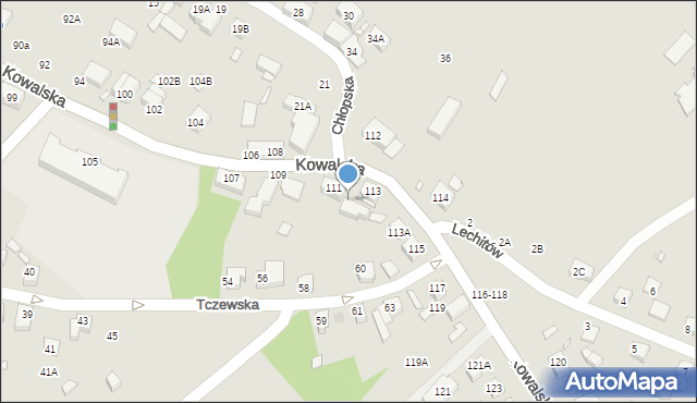Wrocław, Kowalska, 111A, mapa Wrocławia