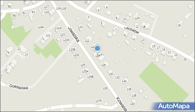 Wrocław, Kowalska, 126, mapa Wrocławia