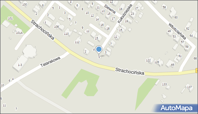 Wrocław, Kołodziejska, 1, mapa Wrocławia