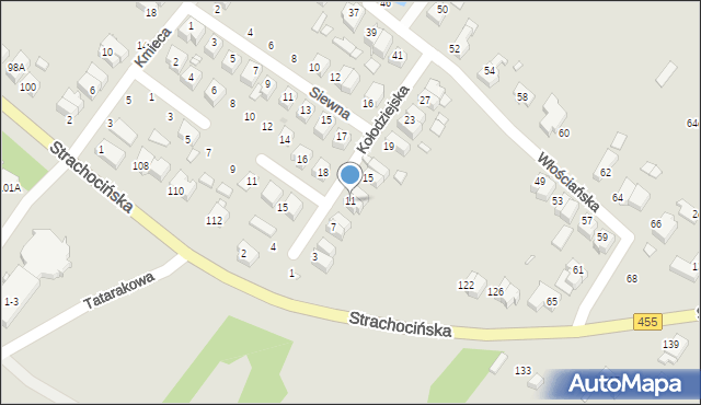 Wrocław, Kołodziejska, 11, mapa Wrocławia