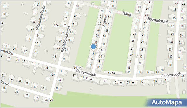 Wrocław, Kotsisa Aleksandra, 35, mapa Wrocławia