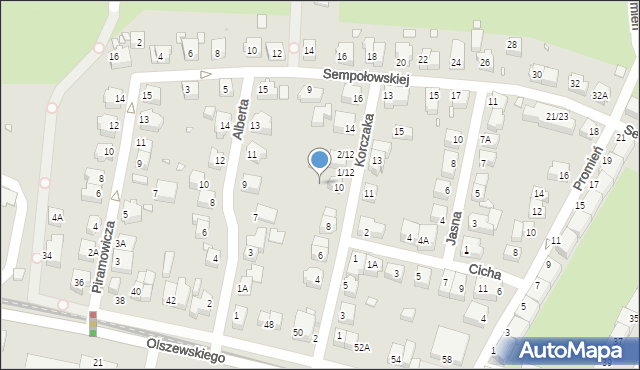 Wrocław, Korczaka Janusza, 10a, mapa Wrocławia