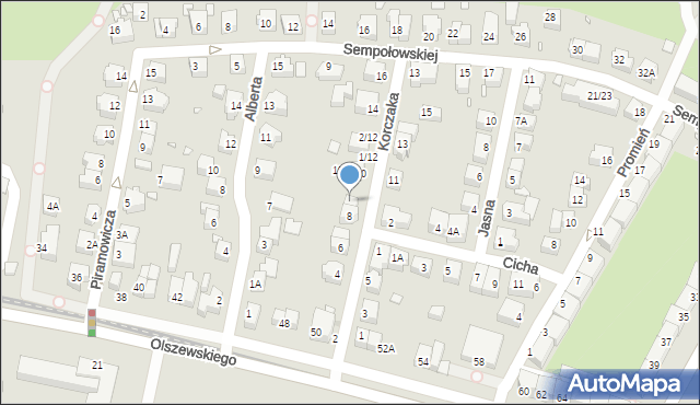 Wrocław, Korczaka Janusza, 8A, mapa Wrocławia