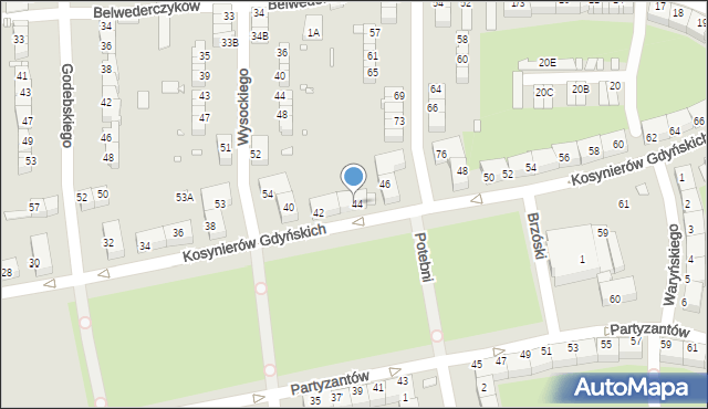 Wrocław, Kosynierów Gdyńskich, 46A, mapa Wrocławia