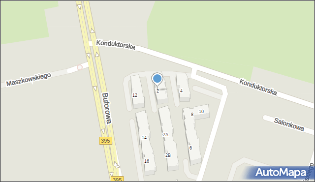 Wrocław, Konduktorska, 2, mapa Wrocławia