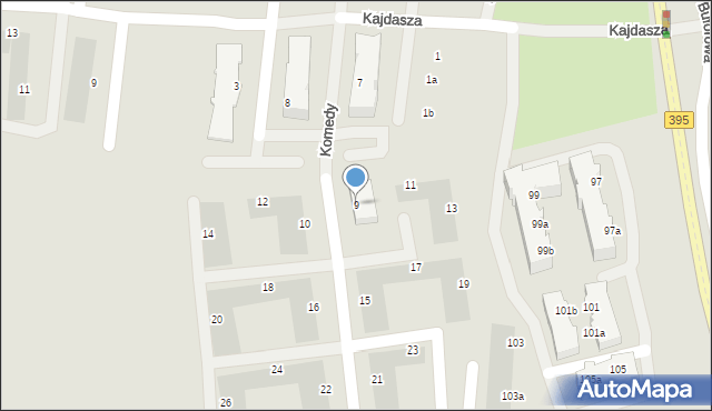 Wrocław, Komedy Krzysztofa, 9, mapa Wrocławia