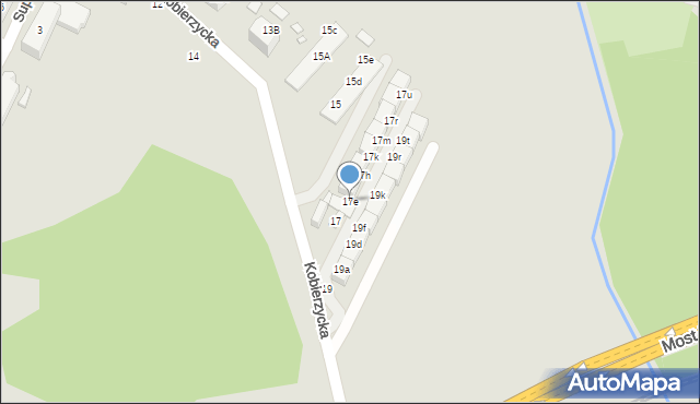 Wrocław, Kobierzycka, 17e, mapa Wrocławia