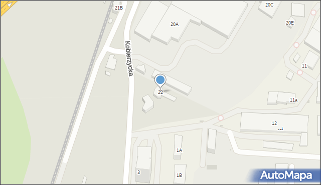 Wrocław, Kobierzycka, 22, mapa Wrocławia