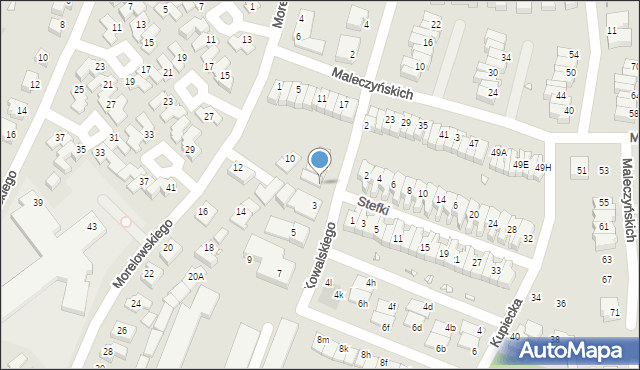 Wrocław, Kowalskiego Jerzego, 1a, mapa Wrocławia