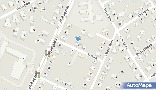 Wrocław, Końska, 4, mapa Wrocławia
