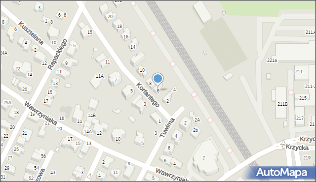 Wrocław, Korfantego Wojciecha, 6, mapa Wrocławia