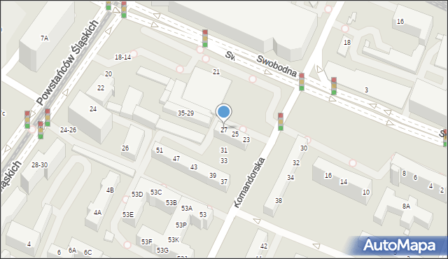 Wrocław, Komandorska, 27, mapa Wrocławia