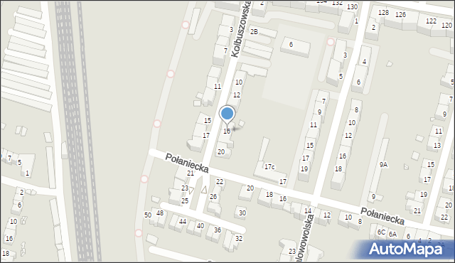 Wrocław, Kolbuszowska, 16, mapa Wrocławia