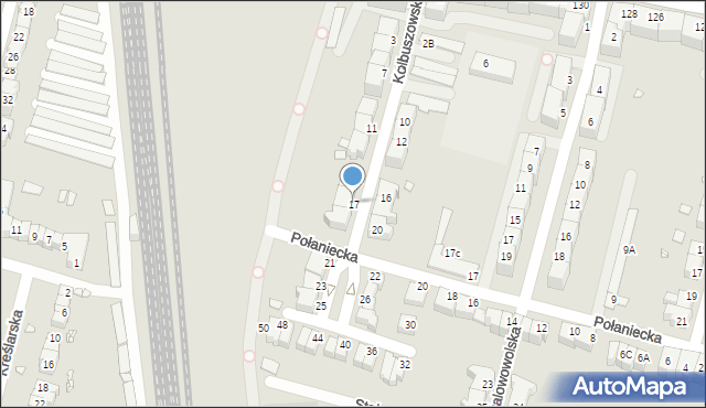 Wrocław, Kolbuszowska, 17, mapa Wrocławia