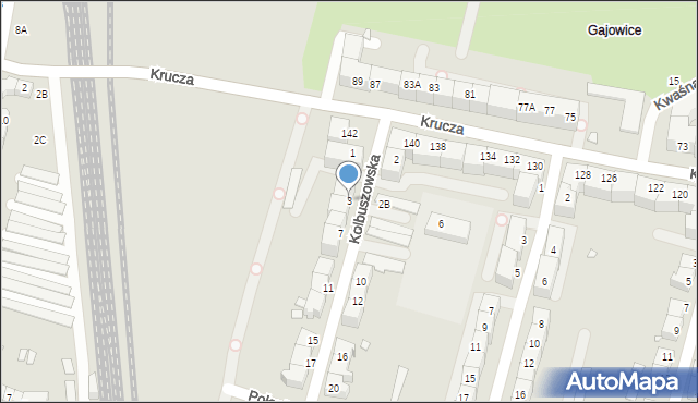 Wrocław, Kolbuszowska, 3, mapa Wrocławia