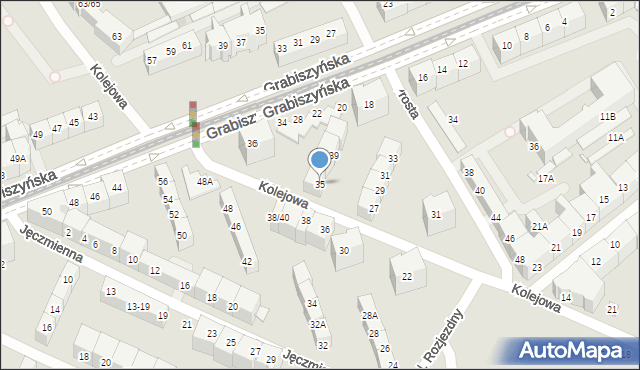 Wrocław, Kolejowa, 35, mapa Wrocławia