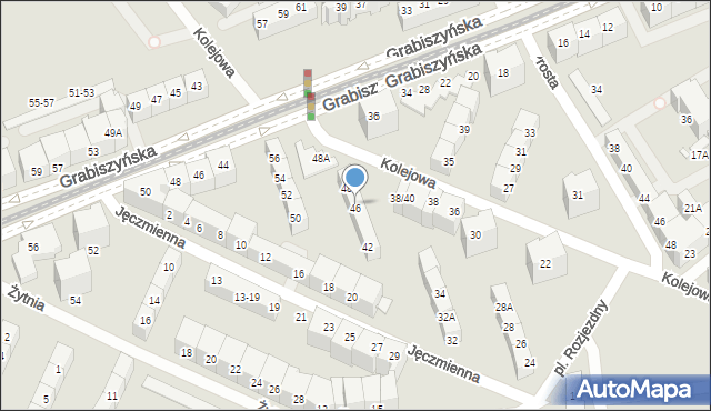 Wrocław, Kolejowa, 46, mapa Wrocławia