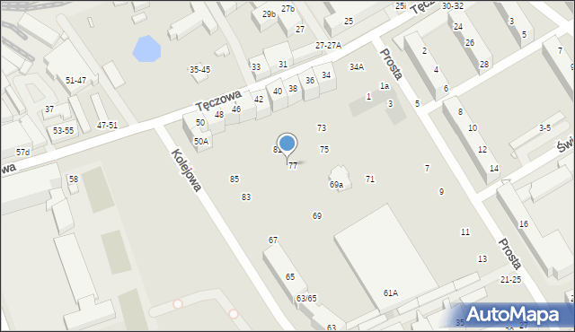 Wrocław, Kolejowa, 79, mapa Wrocławia