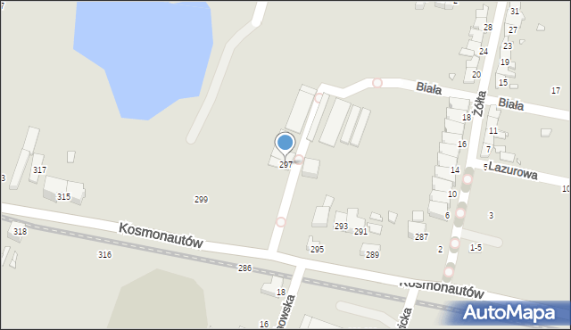 Wrocław, Kosmonautów, 297, mapa Wrocławia