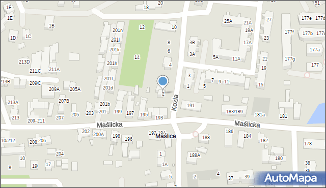 Wrocław, Kozia, 2, mapa Wrocławia