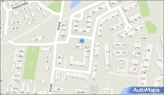 Wrocław, Kozia, 23A, mapa Wrocławia