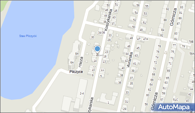 Wrocław, Koszykarska, 18, mapa Wrocławia