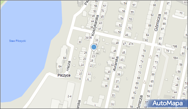 Wrocław, Koszykarska, 25, mapa Wrocławia