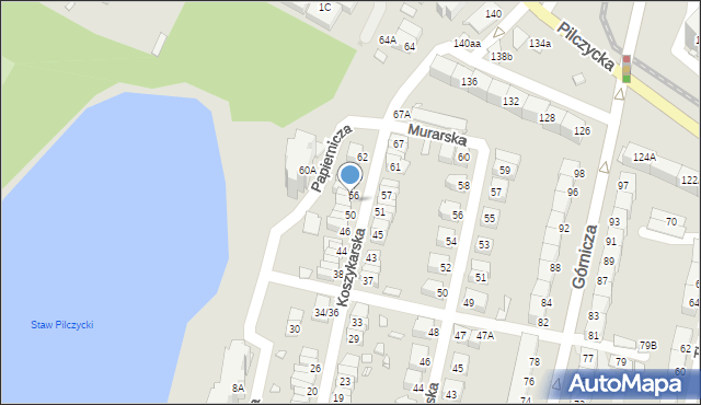 Wrocław, Koszykarska, 54, mapa Wrocławia