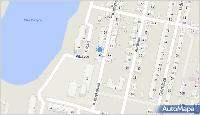 Wrocław, Koszykarska, 8, mapa Wrocławia