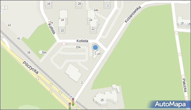 Wrocław, Kolista, 14a, mapa Wrocławia