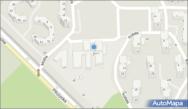 Wrocław, Kolista, 17, mapa Wrocławia