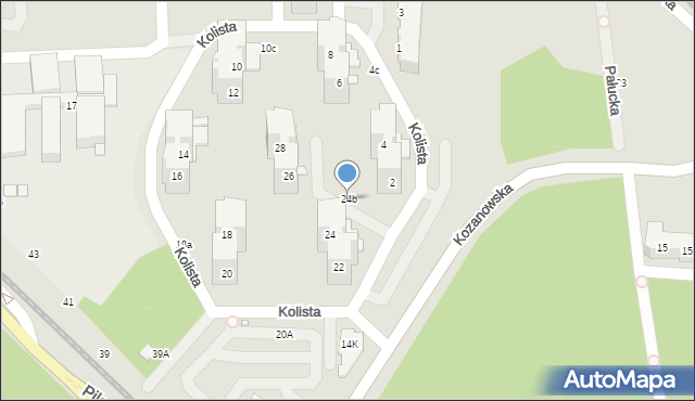 Wrocław, Kolista, 24b, mapa Wrocławia