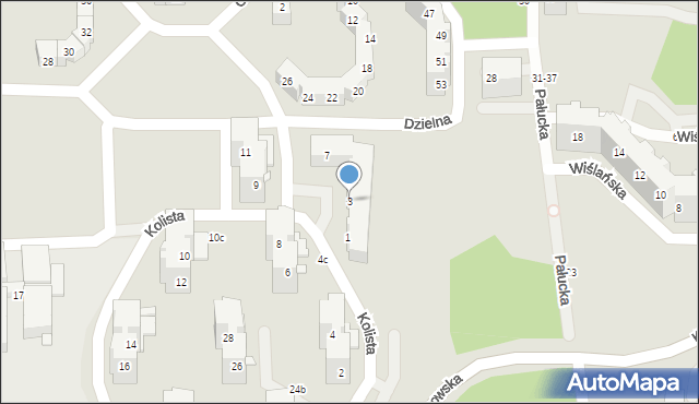 Wrocław, Kolista, 3, mapa Wrocławia